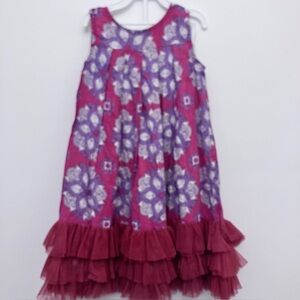 Masala Kids Pink and Purple Dress 3y